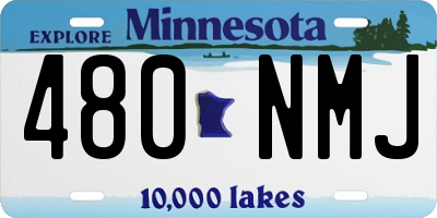 MN license plate 480NMJ