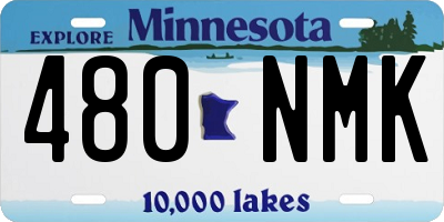 MN license plate 480NMK
