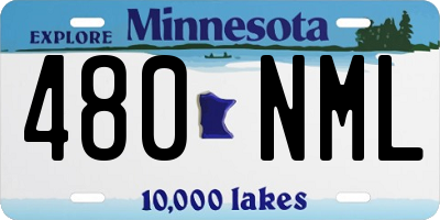 MN license plate 480NML