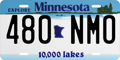 MN license plate 480NMO