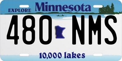 MN license plate 480NMS