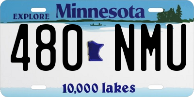 MN license plate 480NMU
