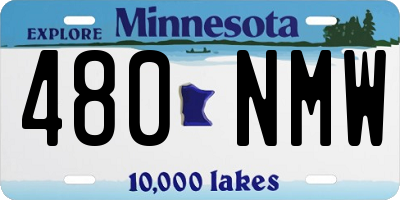 MN license plate 480NMW
