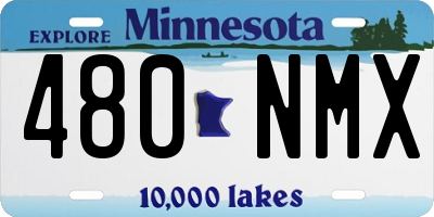 MN license plate 480NMX