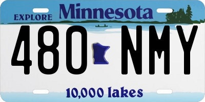 MN license plate 480NMY
