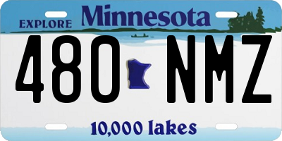 MN license plate 480NMZ