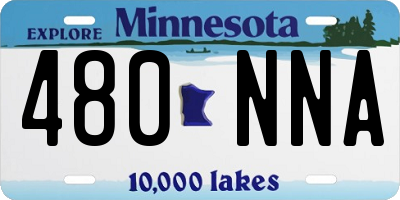 MN license plate 480NNA
