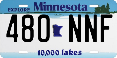 MN license plate 480NNF