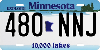 MN license plate 480NNJ