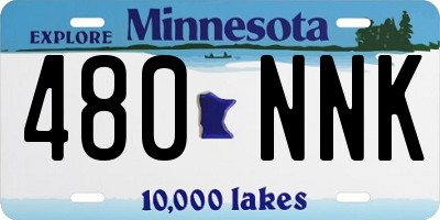 MN license plate 480NNK