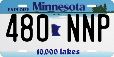 MN license plate 480NNP