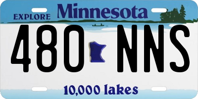 MN license plate 480NNS