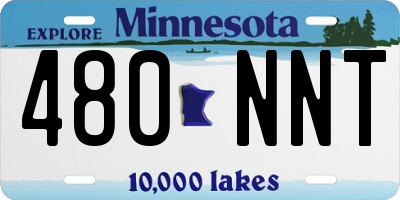 MN license plate 480NNT