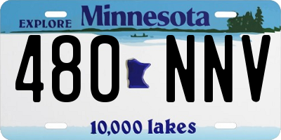 MN license plate 480NNV