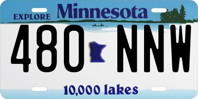 MN license plate 480NNW