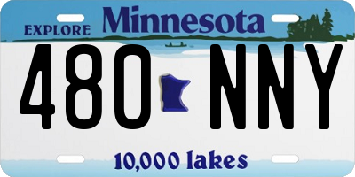 MN license plate 480NNY