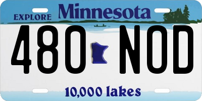 MN license plate 480NOD