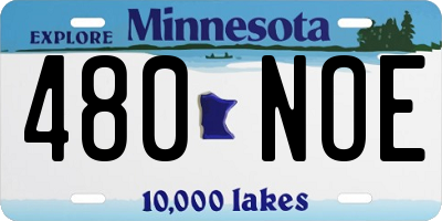 MN license plate 480NOE