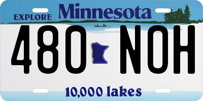 MN license plate 480NOH