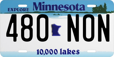 MN license plate 480NON