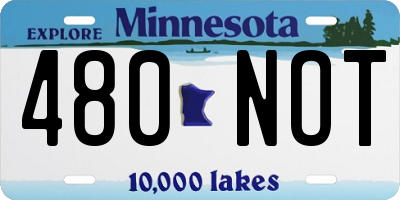 MN license plate 480NOT