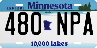MN license plate 480NPA