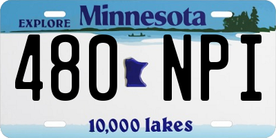 MN license plate 480NPI