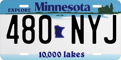 MN license plate 480NYJ