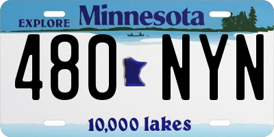 MN license plate 480NYN
