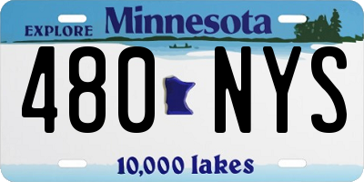 MN license plate 480NYS