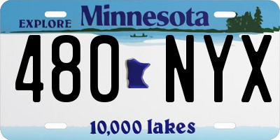 MN license plate 480NYX