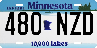 MN license plate 480NZD