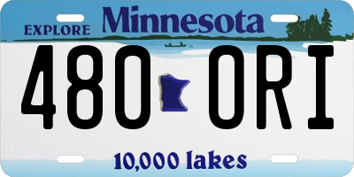 MN license plate 480ORI