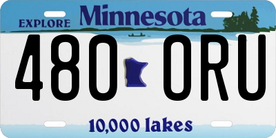 MN license plate 480ORU