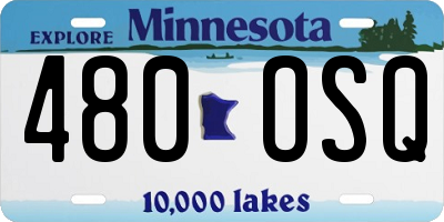 MN license plate 480OSQ