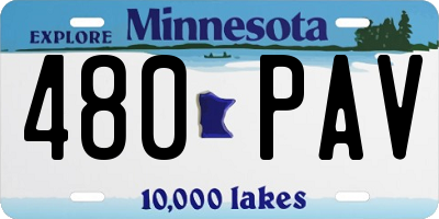 MN license plate 480PAV