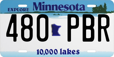 MN license plate 480PBR