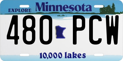 MN license plate 480PCW