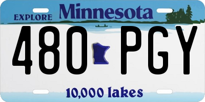 MN license plate 480PGY