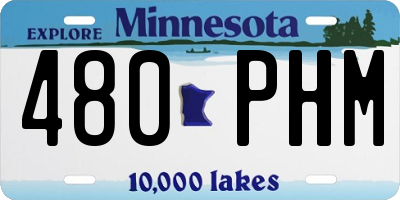 MN license plate 480PHM
