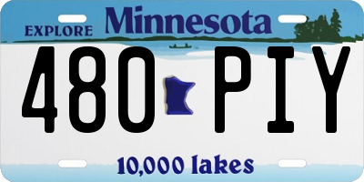 MN license plate 480PIY