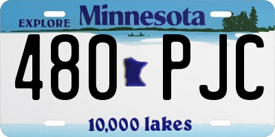 MN license plate 480PJC