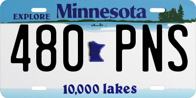 MN license plate 480PNS
