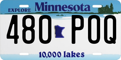 MN license plate 480POQ