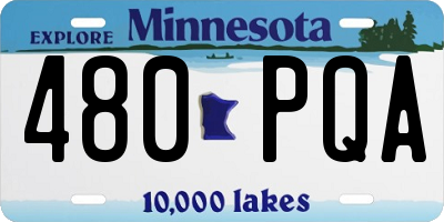 MN license plate 480PQA