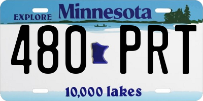 MN license plate 480PRT