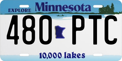MN license plate 480PTC
