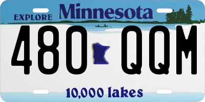 MN license plate 480QQM