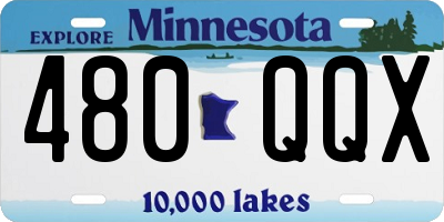 MN license plate 480QQX