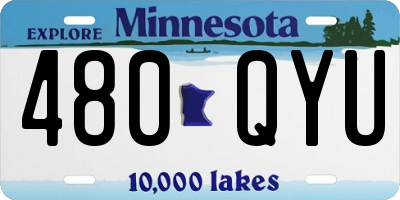 MN license plate 480QYU